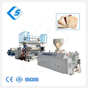 Artificial de marmol pvc marble contornando folha uv pvc espuma marble sheet wall pane making machine