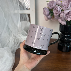 Mug à café en céramique avec anse, couleur violet, pour usage domestique et cadeaux - Product Image 1