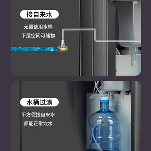 Nouveau Distributeur d'Eau Électrique 220V Gris 1L Sans Réservoir Chauffant et Refroidissant avec Purificateur à Osmose Inverse RO pour Bar à Thé - Product Image 1