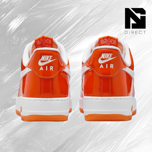Zapatillas Nike Air Force 1 '07 Lv8 'Safety Orange Patent' Casuales con Cordones para Todas las Temporadas, Estilo Deportivo para Caminar - Product Image 4