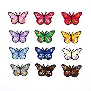 Appliques thermocollantes brodées papillon style industriel, logo animal personnalisé, appliques à coudre pour vêtements, forme personnalisée en sergé, multi-usages - Product Image 3
