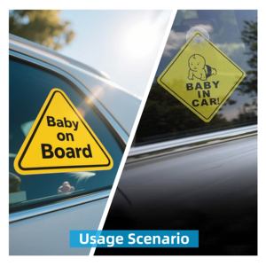 Pegatina para Ventana de Coche OEM, Vinilo Autoadhesivo Impermeable, Dibujo Animado de Bebé en el Coche, Señal de Seguridad, Pegatinas Personalizadas para Decoración de Vehículos - Product Image 4