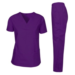 Uniforme Médico Unisex de Alta Gama, Elástico, de Punto, Spandex/Poliéster, Manga Corta, para Veterinarios, Hospitales y Cirugía - Product Image 5