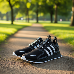 อาดิดาส เอ็นเอ็มดี วี 3 รองเท้าวิ่งผู้ชายสีดำสีขาวตาข่ายสีขาวพื้นรองเท้ายางด้านนอก EVA พื้นรองเท้าชั้นกลางสปริงชุดกีฬาลำลอง - Product Image 2