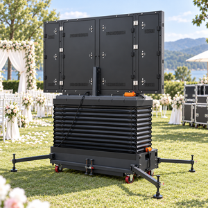Écran LED extérieur haute fréquence de rafraîchissement P4 sur roues, réutilisable, pour spectacles musicaux, concerts en plein air, événements en direct, location et location de matériel. - Product Image 5