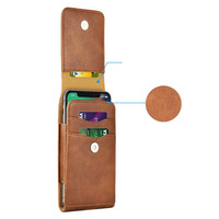 Étui universel multifonction pour téléphone portable avec clip de ceinture en cuir PU pour téléphone portable