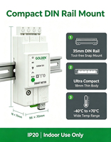 Medidor de Energía Inteligente Bidireccional para Riel DIN con WiFi, RS485, Modbus, Anti-Flujo Inverso y Cero Exportación para Almacenamiento Solar Fotovoltaico con CT Externo