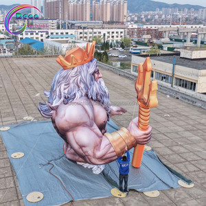 Modèle géant gonflable de Poséidon, dieu de la mer, grande mascotte de Neptune avec trident pour la décoration de scène sur le thème de l'océan - Product Image 3