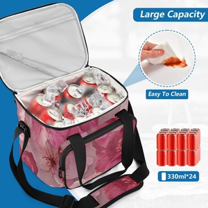 Nouveauté : Sacs isothermes personnalisés à imprimé hibiscus hawaïen, grande capacité, imperméables, sacs à lunch thermiques pour adultes - Product Image 5