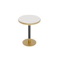Table à manger rectangulaire moderne en pierre frittée pour hôtel, restaurant, café, avec pieds en acier inoxydable, résistante à l'eau et durable