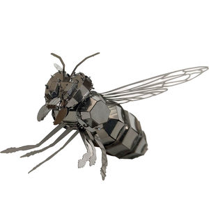 Kuangmo Modèle d'assemblage de jouet DIY en acier inoxydable entièrement métallique, <span class=keywords><strong>puzzle</strong></span> stéréoscopique 3D sans colle, Hornet, moins de 50 pièces - Product Image 5