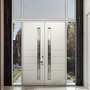 Puerta Doble de Aluminio de Diseño Personalizado a Precio de Fábrica en China, Estilo de <span class=keywords><strong>Entrada</strong></span> para Sala de Estar, <span class=keywords><strong>Entrada</strong></span>, Uso en Hoteles al Aire Libre - Product Image 3