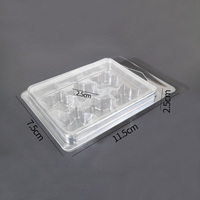 Zeqiu Wachsbox 6-Fächer Pentagramm-Druck PET Transparente Aromatherapie-Kerzen Kleine Zubehör-Aufbewahrung Gel-Verpackung Fünfzackig