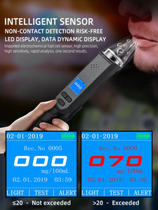 Độ chính xác tốt nhất loại tế bào nhiên liệu thổi rượu Tester nhanh chóng Alco kỹ thuật số breathalyzer rượu Detector hơi thở rượu Tester - Product Image 6