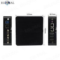 Eglobal Barato 12th Gen N100 J6412 Caja de computadora de seguridad de red 2 LAN 2 * Com X86 Linux Fanless Firewall Router Pfsense Mini PC