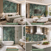 Décoration intérieure, panneau mural moderne en WPC avec motif floral, insonorisant, imperméable, pour salle de bain et escalier - Prix de gros