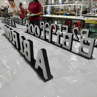 Lettres rétroéclairées en acier inoxydable pour signalisation de garage, hall d'ascenseur, immeuble de bureaux, signalétique lumineuse de guidage
