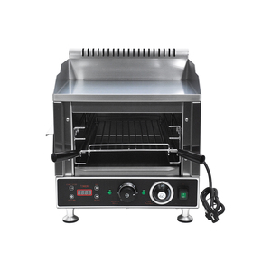 <span class=keywords><strong>Horno</strong></span> <span class=keywords><strong>El</strong></span>éctrico Comercial de Encimera de Acero Inoxidable, Calentador de Alimentos de Calentamiento Rápido y Parrilla con Temporizador y Temperatura para Hamburguesas, Panadería y <span class=keywords><strong>Cafetería</strong></span> - Product Image 1