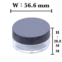 Rond en plastique de luxe Récipient de poudre cosmétique pour le visage Pot de poudre avec tamis Vide Compact Loose Black PVC Recyclable Accept