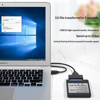 Cable Adaptador USB3.0 Tipo C a SATA de Cobre, USB C a Disco Duro con Puerto de Alimentación CC, Convertidor para SSD/HDD de 2.5/3.5 Pulgadas