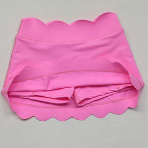 Şanslı filiz 2025 çocuklar egzersiz etek seti kızlar renk atletik kumaş 77% naylon 23% Spandex Slim Fit yüksek kız tenis etekler Suit - Product Image 4