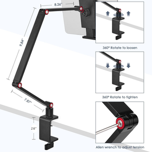 Portable <b>Tablet</b> <b>Stand</b> Holder Monitor <b>Stand</b> Holder Desk Mount with 360°Rotate Base Mobile Holder - Product Image 3