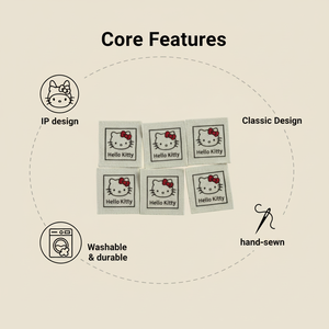 Garment Accessories Private Wholesale Custom Brand <b>Name</b> Logo Damask Woven Tags for Clothing - Product Image 2