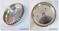 Meule diamantée à liaison métallique rentable, Machine de biseauté, roue diamantée segmentée interne pour le meulage du verre