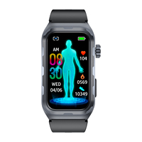 Montre connectée sportive, moniteur de calories, moniteur de santé, ECG, suivi de l'IMC, moniteur de santé IP68, écran tactile, montre connectée avec modes multisports