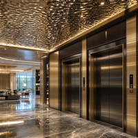 Pelat Baja Tahan Karat Berlapis Titanium Berlapis Warna Standar DIN Permukaan Embos Dekorasi Kabin Lift Desain Riak Air