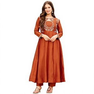 Traditional Indian Pakistani Women's <b>Purple</b> Rayon Salwar Suit With Dupatta Loose Fit Floor-Length <b>Party</b> Wear <b>Dress</b> - Product Image 1