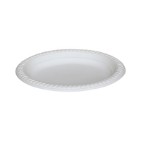 Assiettes jetables rondes blanches de 7 pouces en amidon de maïs, biodégradables, pour dîner et fêtes