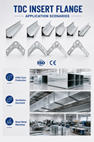 Formeuse à rouleaux robuste TDC TDF pour la fabrication de brides de conduits HVAC en tôle