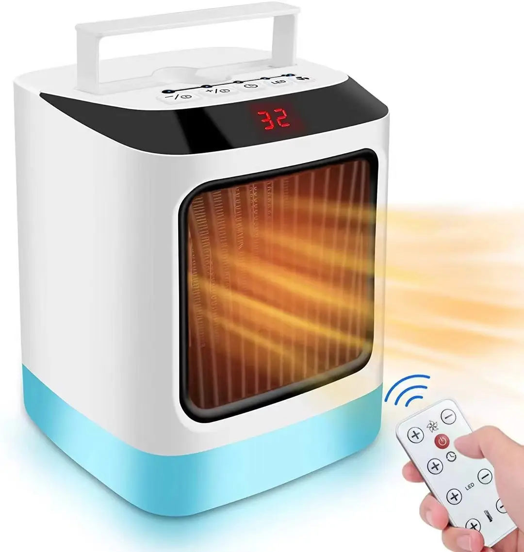 Hot Người Bán Mini Xách Tay Fan Nóng Không Gian Cá Nhân Mini Fan Nóng Văn Phòng Bảng Top Nhỏ Điện Nóng