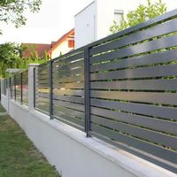 Panel de Cerca de Aluminio de 6 Pies con Poste para Jardín, Recubierto de Polvo, Resistente a la Oxidación, Color Negro, Precio Directo de Fábrica al por Mayor OEM