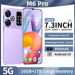 2025 nuevo M6 Pro pantalla grande de 7,3 pulgadas 50 + 108MP 8000mAh batería de gran capacidad Global 5G LTE Deca Core <span class=keywords><strong>CPU</strong></span> 144Hz actualización de pantalla - Product Image 4