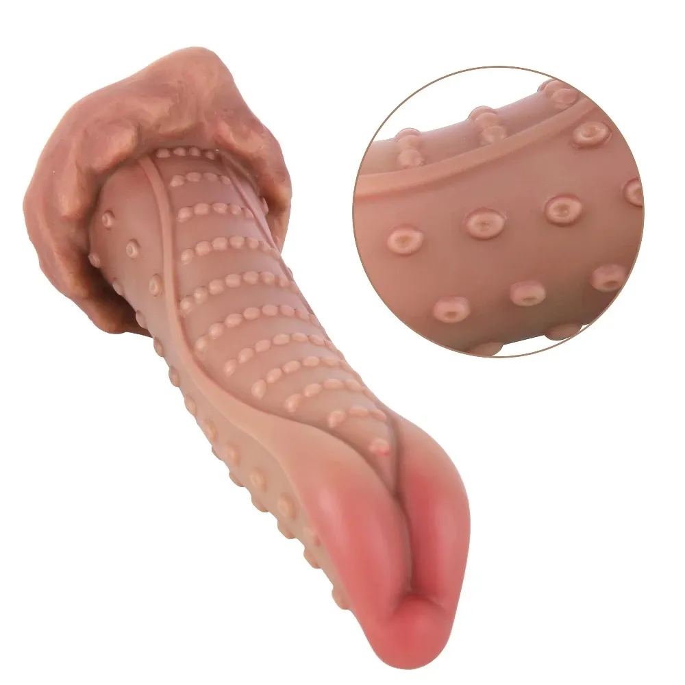 Realistischer Dildo mit Saugnapf Vaginal G-Punkt Massage Anal Plug Sexspielzeug Riesige Zungen dildos Drachen dildo Weibliches Sexspielzeug