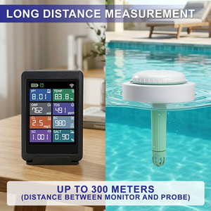 Medidor de Calidad del Agua Inteligente con WiFi, 8 en 1, Digital, para Medir PH, TDS, EC, Cloro, Salinidad, ORP y S.G. Monitor Multiparamétrico de Temperatura - Product Image 4