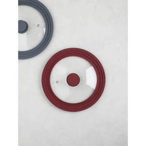 Coperchio multiuso in Silicone per uso alimentare 22/24/26 parti di pentole per la cottura della cucina essenziale coperchio in gomma e coperchio in vetro - Product Image 1