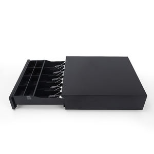 Caja de Dinero Metálica con Ranura Oculta para Cables para Sistema POS Cajón de Efectivo con 5 Compartimentos para Billetes 8 para Monedas y Cerradura con Llave para Minoristas - Product Image 2