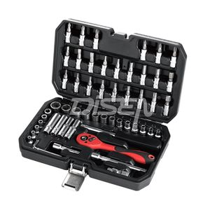 High Strength Durable 56pcs Star <b>Socket</b> Deep <b>Socket</b> Ratchet Handle Mechanic Hand Tool Box - Product Image 1