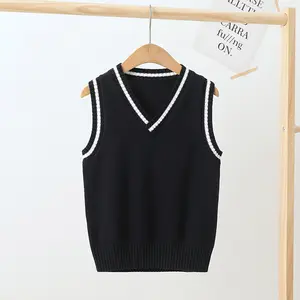 School Uniform Vest Knitted Sleeveless Uniform Student Uniform Custom High Quality New Children School Sweater for School