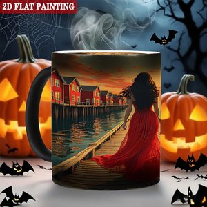 Frosted Blank DIY Craft Mug 11oz Black <b>Ceramic</b> Heat Sensitive Daily Home <b>Cup</b> - Product Image 6