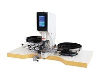 Machine automatique à double disque pour boutons-pression, avec moteur servo à économie d'énergie, pour boutons-pression, œillets, boutons champignon et boutons H pour vêtements