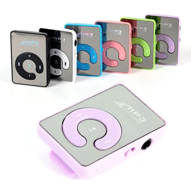 C Key Portable Mini Clip USB MP3 Player Walkman Durable Metal Music Media Player HiFi Sound Supports Micro SD TF Card for
