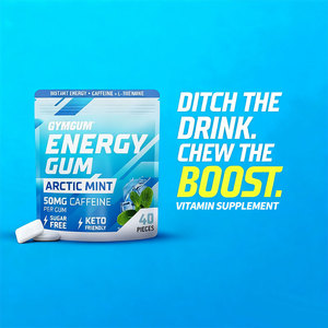 OEM Kaubare Koffein-Energie Minz gummi L-Theanin-Unterstützung Sustained Mental Energy Alert ness Mint Supplement - Product Image 6