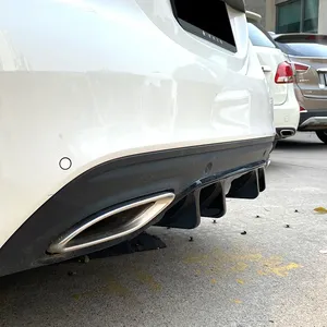สำหรับ Mercedes Benz C-Class W205 C200 C260 AMG Line 2019-2021 สปอยเลอร์กันชนหลัง ดิฟฟิวเซอร์ ป้องกันการชน - Product Image 6