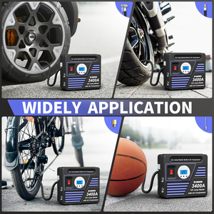 Gonfleur de pneu électrique portable 12 <span class=keywords><strong>volts</strong></span> avec lumière LED 24000mah et 150 PSI pour voiture et moto - Product Image 5