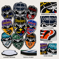 Écusson brodé vintage avec logo de football, thermocollant pour veste, casquette, streetwear