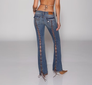<span class=keywords><strong>Jeans</strong></span> de <span class=keywords><strong>Mujer</strong></span> Estilo Y2K, Corte Recto, Cintura Baja, Ligeramente Acampanados - Product Image 6